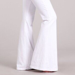 Chatoyant Mineral Wash Bell Bottoms White Medium